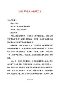 2025年名人的故事匯總