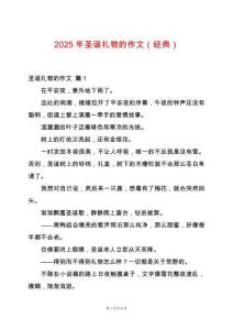 2025年圣誕禮物的作文（經(jīng)典）