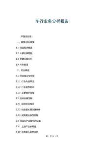 車行業務分析報告