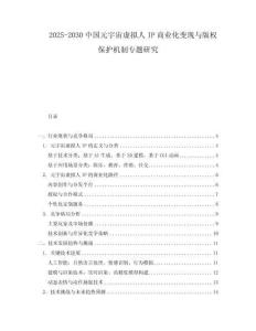 2025-2030中國元宇宙虛擬人IP商業(yè)化變現(xiàn)與版權(quán)保護(hù)機(jī)制專題研究