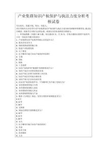 產(chǎn)業(yè)集群知識產(chǎn)權(quán)保護與執(zhí)法力度分析考核試卷