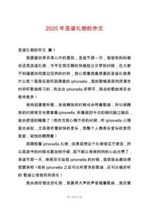 2025年圣誕禮物的作文