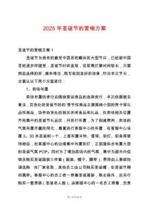 2025年圣誕節的營銷方案