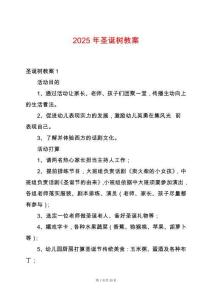 2025年圣誕樹教案