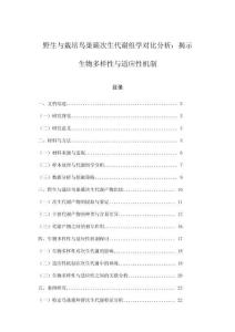 野生與栽培鳥巢蕨次生代謝組學對比分析：揭示生物多樣性與適應性機制