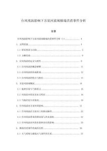 臺風殘渦影響下萬泉河流域極端洪澇事件分析