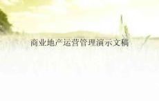 商业地产运营管理