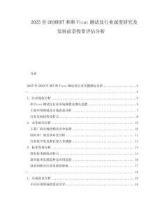 2025至2030HDT和和Vicat測試儀行業深度研究及發展前景投資評估分析