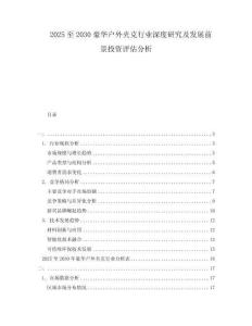 2025至2030豪華戶外夾克行業深度研究及發展前景投資評估分析
