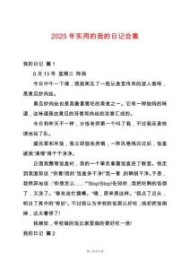 2025年實用的我的日記合集