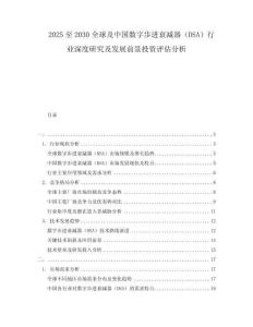 2025至2030全球及中國數字步進衰減器（DSA）行業深度研究及發展前景投資評估分析