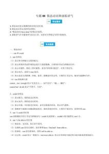 高中英語(yǔ)學(xué)與練專(zhuān)題08 情態(tài)動(dòng)詞和虛擬語(yǔ)氣（原卷版）