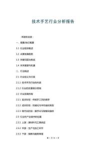 技術(shù)手藝行業(yè)分析報告