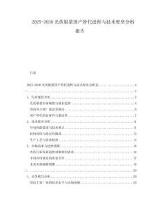 2025-2030光伏銀漿國(guó)產(chǎn)替代進(jìn)程與技術(shù)壁壘分析報(bào)告