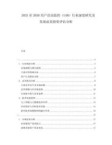 2025至2030用戶活動(dòng)監(jiān)控（UAM）行業(yè)深度研究及發(fā)展前景投資評(píng)估分析
