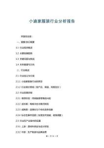 小迪家服裝行業分析報告