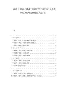 2025至2030全球及中國(guó)藍(lán)牙單聲道耳機(jī)行業(yè)深度研究及發(fā)展前景投資評(píng)估分析