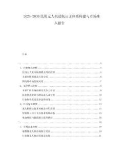 2025-2030民用無人機適航認證體系構建與市場準入報告