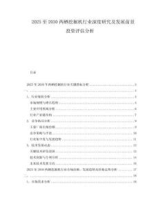 2025至2030兩棲挖掘機(jī)行業(yè)深度研究及發(fā)展前景投資評(píng)估分析