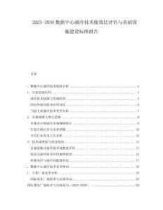 2025-2030數(shù)據(jù)中心液冷技術(shù)能效比評估與基礎(chǔ)設(shè)施建設(shè)標(biāo)準(zhǔn)報告