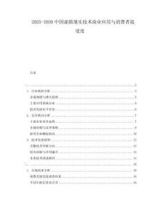 2025-2030中國虛擬現(xiàn)實(shí)技術(shù)商業(yè)應(yīng)用與消費(fèi)者接受度