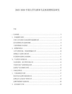 2025-2030中國大學生群體馬克杯消費特征研究