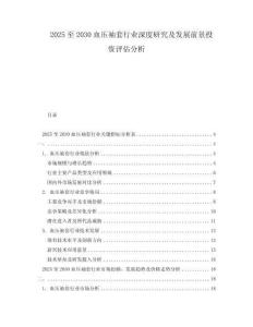 2025至2030血壓袖套行業深度研究及發展前景投資評估分析