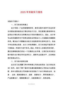 2025年實驗實習報告