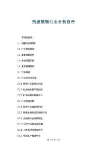 拓展被褥行業(yè)分析報告