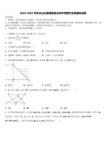 2024-2025學年文山壯族苗族自治州中考數學全真模擬試題含解析