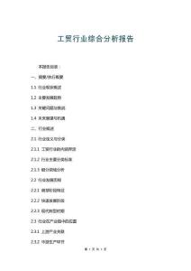 工貿(mào)行業(yè)綜合分析報告
