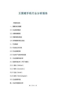 王國斌手機行業(yè)分析報告
