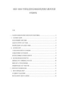 2025-2030中國電競俱樂部商業(yè)化變現(xiàn)與粉絲經(jīng)濟(jì)開發(fā)研究