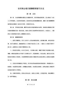 12-【實例】農村商業銀行薪酬管理辦法