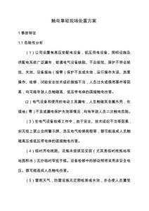 2.觸電事故現場處置方案