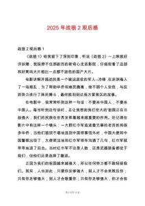 2025年戰(zhàn)狼2觀后感