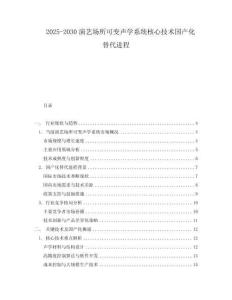 2025-2030演藝場(chǎng)所可變聲學(xué)系統(tǒng)核心技術(shù)國(guó)產(chǎn)化替代進(jìn)程