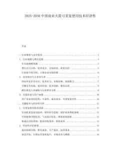 2025-2030中國商業(yè)火箭可重復(fù)使用技術(shù)經(jīng)濟(jì)性