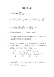 2025年希望杯夏令營競賽六年級下學期數學S卷含答案