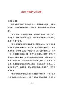 2025年我的日記(薦)