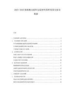 2025-2030腐植酸功能性包裝材料保鮮效果實驗室數據