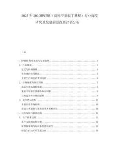 2025至2030HPMTBE（高純甲基叔丁基醚）行業(yè)深度研究及發(fā)展前景投資評(píng)估分析