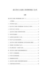 超長預應力混凝土箱梁精細施工技術