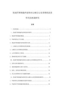 肌成纖維細胞外泌體對心梗后心室重塑的改善作用及機制研究