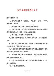 2025年描寫手表的句子