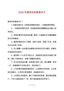 2025年描寫風(fēng)的唯美句子