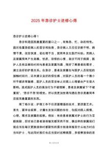 2025年急診護士進修心得