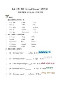 Unit 4 Fun with numbers 第3課時 Hit it big&Wrap up（分層作業）英語外研版三起三年級上冊（新教材）