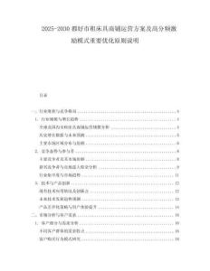 2025-2030都好市租床具商鋪運營方案及高分頻激勵模式重要優化原則說明