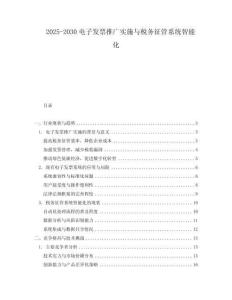 2025-2030電子發(fā)票推廣實(shí)施與稅務(wù)征管系統(tǒng)智能化